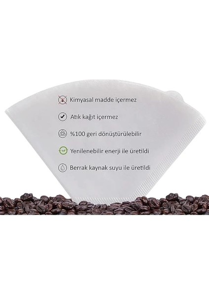 Premium Filtre Kahve Kağıdı - Ebat 2, 80 Adet