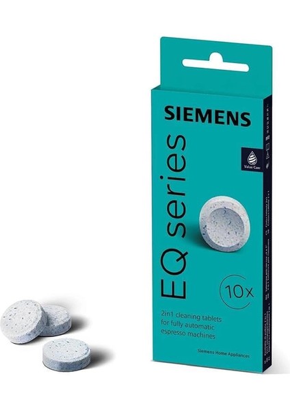 Siemens TZ80001A Temizleme Tabletleri, 10 Adet, Kahve Yağı Kalıntılarını Ideal Şekilde Giderir
