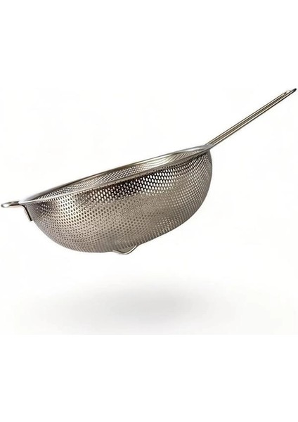 Saplı Paslanmaz Çelik Süzgeç, Büyük Boy Metal Süzgeç 22 * 10 cm - Estetik ve Dayanıklı: indirimleri