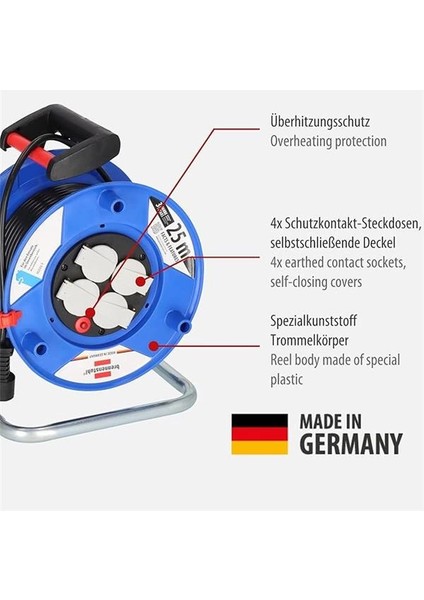 Garant Serisi 4 Soketli Korumalı Kablo Makarası 25 Metre fiyatları
