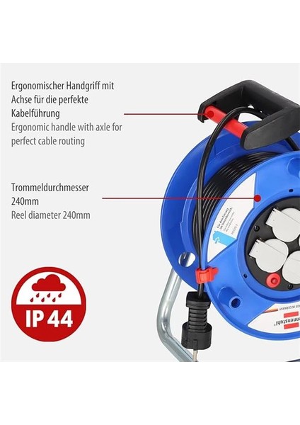 Garant Serisi 4 Soketli Korumalı Kablo Makarası 25 Metre fırsatları