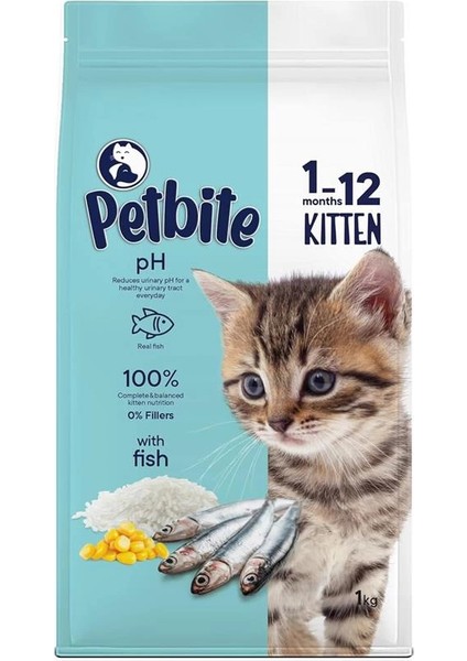 Yavru Kediler Için Balık Etli Kuru Kedi Maması (1 Kg, Balık)