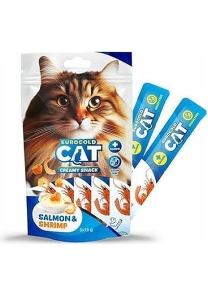 Cat Sıvı Kedi Ödülü Somon-Karides 5X15 gr modelleri