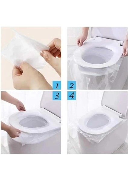 100 Adet Tek Kullanımlık Klozet Örtüsü Klozet Poşeti Klozet Kapak Örtüsü Dispenseri modelleri