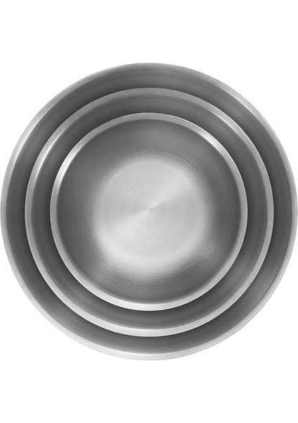 Hazırlama Kasesi Seti, 3 Parça, 18/10 Paslanmaz Çelik, Salata Kasesi, Karıştırma Kasesi