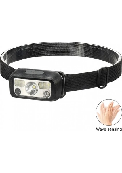 Hs-43 Sensörlü Şarjlı Type-C Çok Amaçlı Kırmızı Işıklı Kafa Lambası