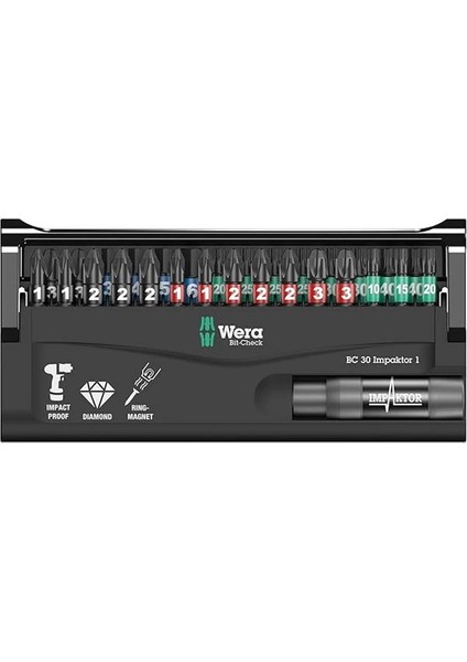 05057690001 Bit-Check 30 Impaktor 1, Impaktor Bits Uç Seti, Darbeli Uygulamalar Için fiyatları