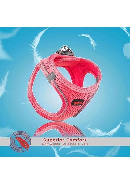 Air-Mesh Küçük ve Orta Irk Kedi Köpek Göğüs Tasması - Yumuşak, Nefes Alabilir, Dayanıklı fırsatları