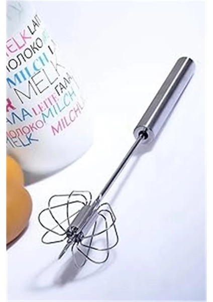 Paslanmaz Çelik Basmalı Otomatik Çırpıcı 38 cm