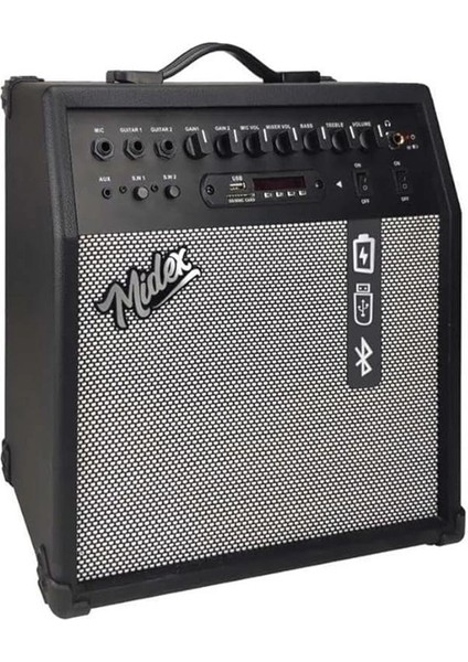 MGA-50USB-BT Elektro Gitar Amfisi 50 Watt USB Bluetooth Şarjlı 4 Girişli fiyatları
