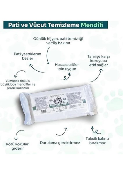Pati ve Tüy, Vücut Temizleme ve Hijyen Mendili, Kedi ve Köpek, 1 Paket (25 Adet Mendil Içerir) modelleri
