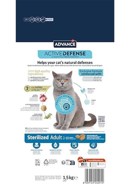 Cat Sterilized Hindili Kısır Kedi Maması, 1.5 kg fiyatları
