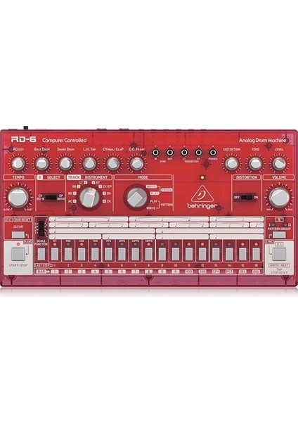 Behringer Rd6-Sb, Klasik Analog Drum Machine (8 Drum Sesi, 16-Adımlı Sequencer ve Distortion Efekti)