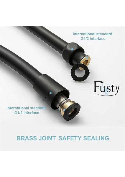 Black Paslanmaz Kopmaz Patlamaz Kaliteli Pvc Duş Hortumu - Yüksek Kaliteli Lüx Duş Spirali - indirimleri