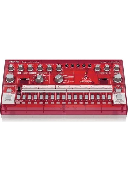 Behringer Rd6-Sb, Klasik Analog Drum Machine (8 Drum Sesi, 16-Adımlı Sequencer ve Distortion Efekti)