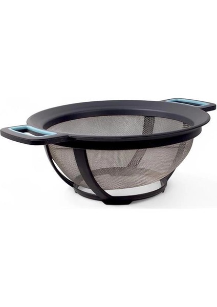 Plastik Süzgeç – Makarna, Pirinç, Sebze ve Meyve Süzme Kabı | Ayaklı ve Kulplu, Yükseltilmiş