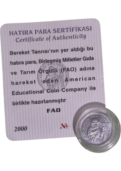Fao 50 Bin Lira Sertifikalı Çil fiyatları