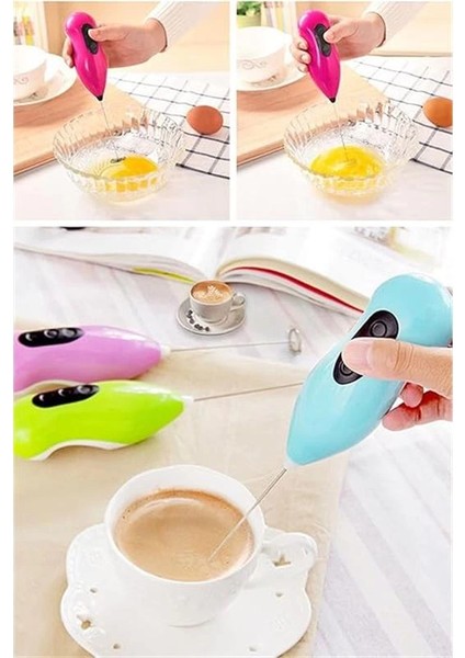 Kahve ve Süt Köpürtücü Pilli Karıştırıcı (Blue)