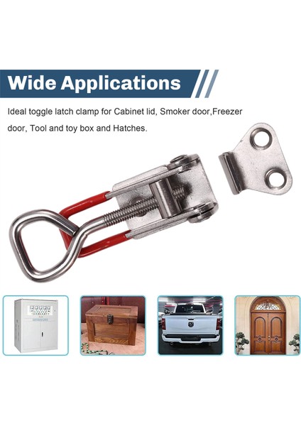 4pcs Ayarlanabilir Araç Kutusu Kılıfı Metal Geçiş Mandal Catch Catch Tecle Hızlı Bırakma Kelepçesi Slip Anti-Slip Push Çekme Kelepçe Araçları (Yurt Dışından) indirimleri