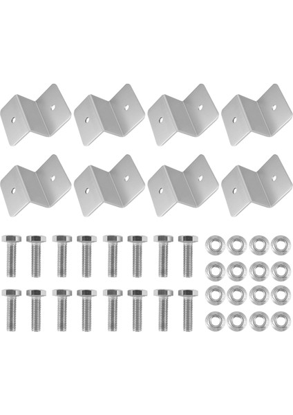 8pcs Güneş Paneli Montaj Braketi Z Stil Alüminyum Alaşım Çatı Desteği Karavan Güneş Sistemi Kurulum Aksesuarları (Yurt Dışından) fiyatları