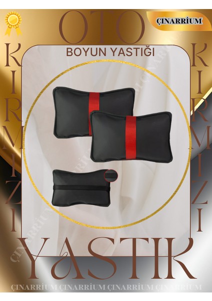 Honda Hr-V 1 1999-2006 Oto Koltuk Kırmızı Şerit Boyun Yastığı 2 Adet modelleri