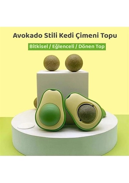 Avokado Şeklinde Catnipli Doğal Kedi Yalama Topu 6 cm fiyatları