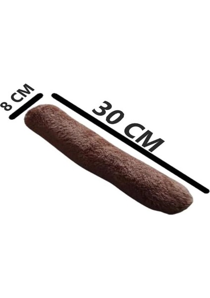 Kedi Oyuncağı Sarılma Yastığı Uyku Oyuncağı Kedi Otlu 30 cm Peluş (1 Adet) (Kahverengi)