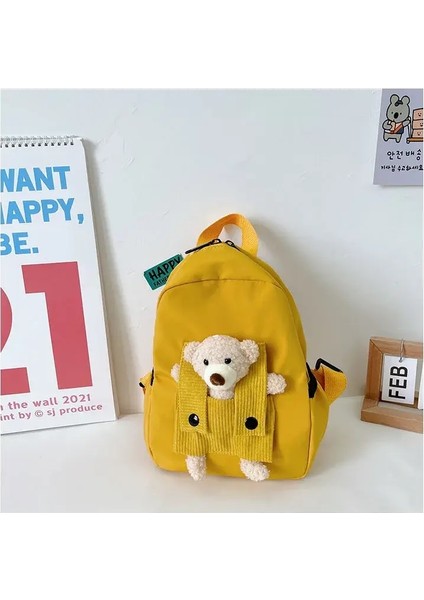 Özel Işlemeli Adı Ayı Sırt Çantası - Kızlar Için Sevimli Çocuk Okul Çantası, Hafif Okul Öncesi Sırt Çantası, Çocuklar Için Hediye Renk: Sarı (Yurt Dışından)