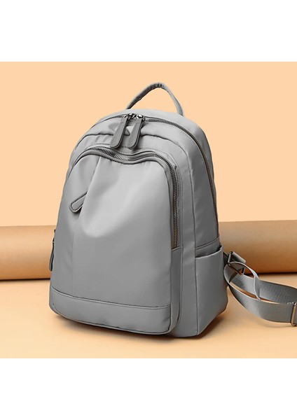 Sırt Çantası, Naylon Bez Sırt Çantası, Bir Omuz Veya Çapraz Gövde Üzerine Giyilebilir Renk: Gri (Yurt Dışından)