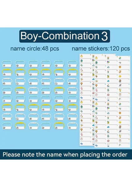 Ad Etiket Sticker Özel Su Geçirmez Ayakkabı Tag Çıkartmaları Kişiselleştirilmiş Adı Çocuklar Için Adı Etiket Okul Kırtasiye Şişesi Renk: BOY48 STICKERS120PCS (Yurt Dışından)