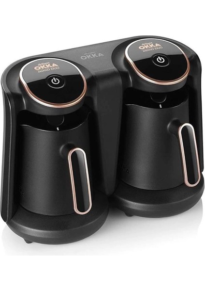 OK006 Okka Minio Duo Türk Kahvesi Makinesi, 8 Fincan Kapasite, Taşma Önleyici, 800-960W, Bakır