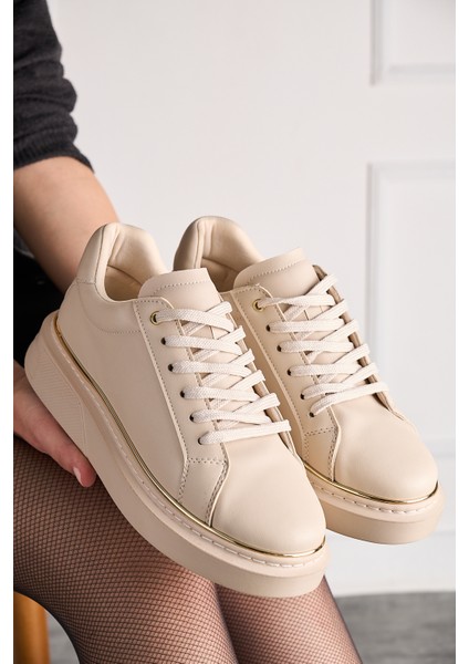 Günlük Kadın Spor Ayakkabı Bağcıklı Hafif Kalın Yüksek Taban Yürüyüş Sneaker 2135 modelleri