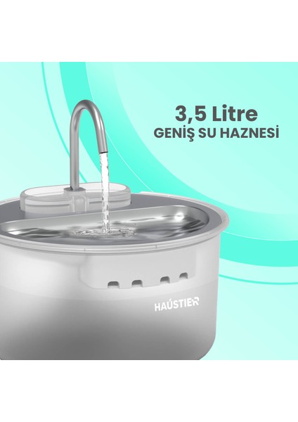 WF009LS Otomatik Kedi Su Sebili,kedi Su Çeşmesi, Su Pınarı 3.5lt Geniş Hazne, Çelik Tabla, Ultra Sessiz, Bpa Içermez fırsatları