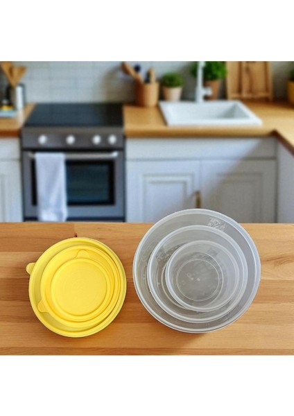 Mtfkbox 3’lü Plastik Saklama Kabı Seti Sarı
