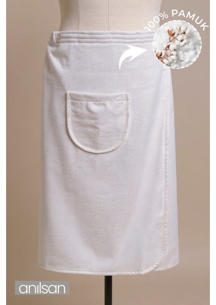 %100 Pamuk Spa & Hamam Için Sauna Havlusu – Belden Lastikli Cırtcırtlı Cepli Etek Model fırsatları