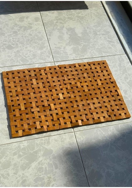 40X60 cm Bambu Banyo Matı Kaymaz Suya Dayanıklı Dekoratif Bej fiyatları