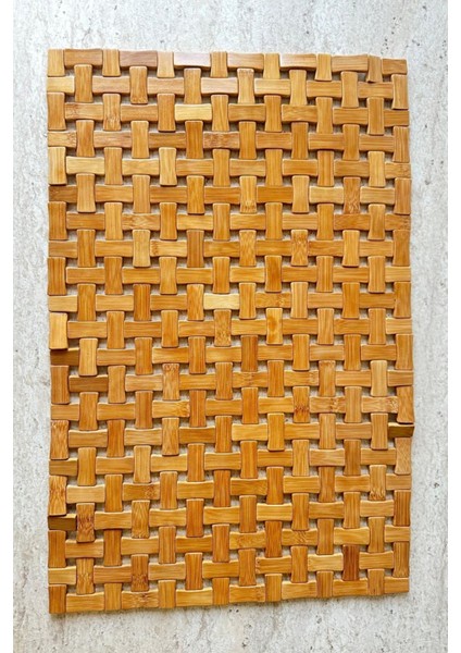40X60 cm Bambu Banyo Matı Kaymaz Suya Dayanıklı Dekoratif Bej fırsatları