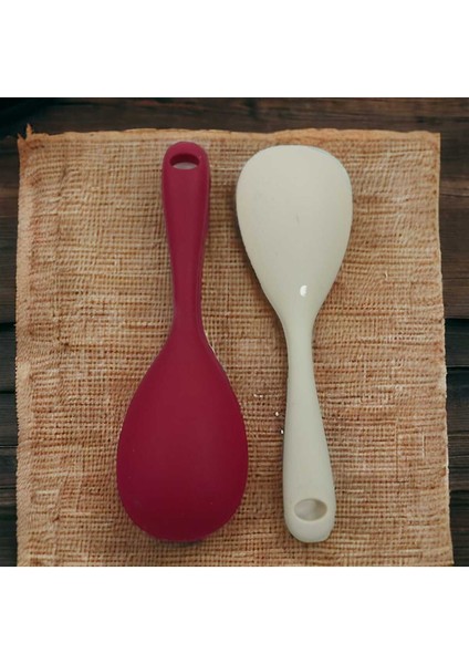 Silikon Yanmaz Yapışmaz Kaşık Seti 2'li Beyaz-Koyupembe fiyatları