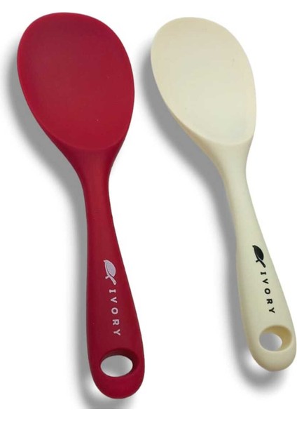 Silikon Yanmaz Yapışmaz Kaşık Seti 2'li Beyaz-Koyupembe fırsatları
