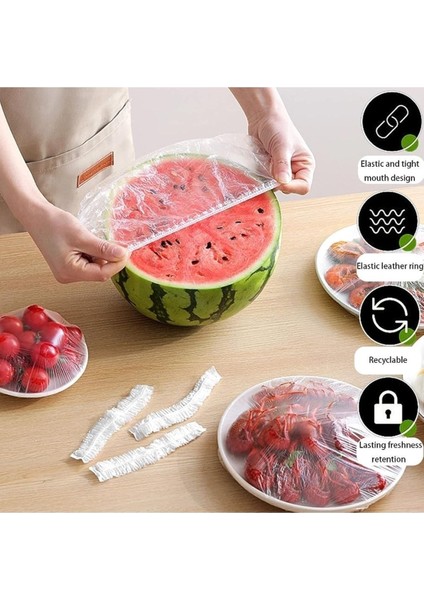 100 Adet Elastik Saklama Torbası - Tencere Bonesi