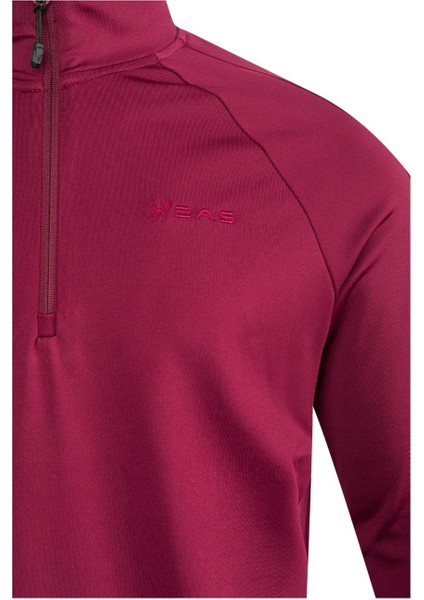 Kherlen Yarım Fermuarlı Erkek Sweat Bordo