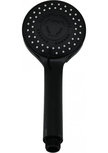 Büyük Siyah Gövde - Beyaz Iğneler Kademeli Duş Başlık Poşetli Ambalaj (4887)