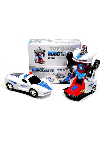 Transformers Robota Dönüşen Işıklı, Sesli, Sensörlü Oyuncak Polis Arabası Ferrari Model modelleri