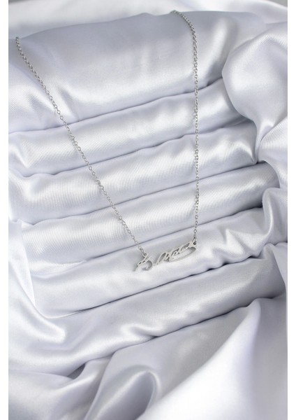 316L Çelik Zincir Gümüş Renk Atatürk Imza Figür Kadın Kolye - TJ-BKO7841 fiyatları