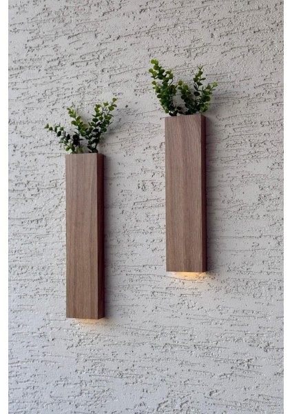 2'li Ahşap Mdf Duvar Süsü, Aydınlatmalı Duvar Aksesuarı,balkon Aydınlatması,balkon Aksesuarı fiyatları