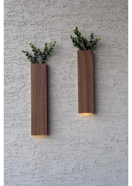 2'li Ahşap Mdf Duvar Süsü, Aydınlatmalı Duvar Aksesuarı,balkon Aydınlatması,balkon Aksesuarı fırsatları