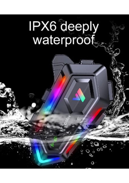 Y20 Max Motosiklet Bluetooth 5.3 Kask Intercom 2 Kişi 300 Metre Eşleşme Özellikli fırsatları