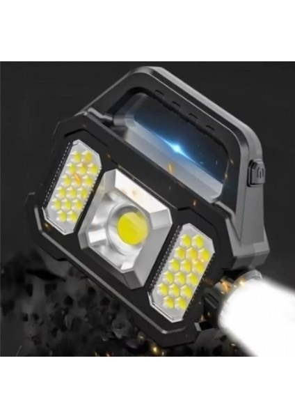 P-880A Solar Powerbanklı Şarjlı Taşınabilir Güçlü Fener modelleri