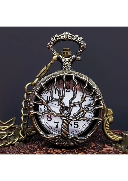 Hayat Ağaçı Tasarımlı Köstekli Saat