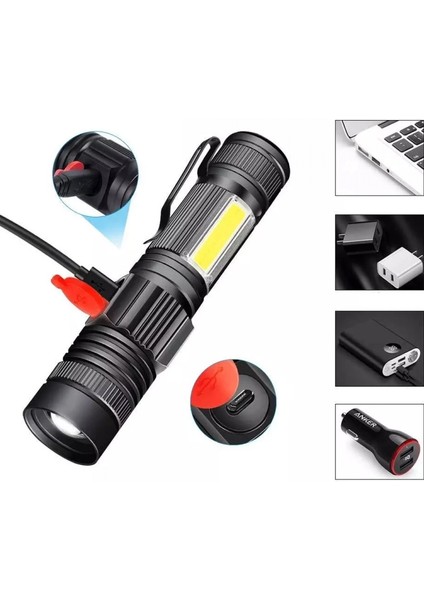 Geniş Açılı P50 LED Şarjlı El Feneri WT-601 fiyatları